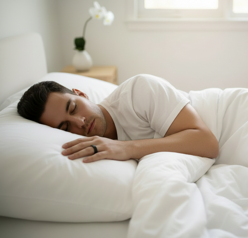 User sleeping with Rivva Ring
